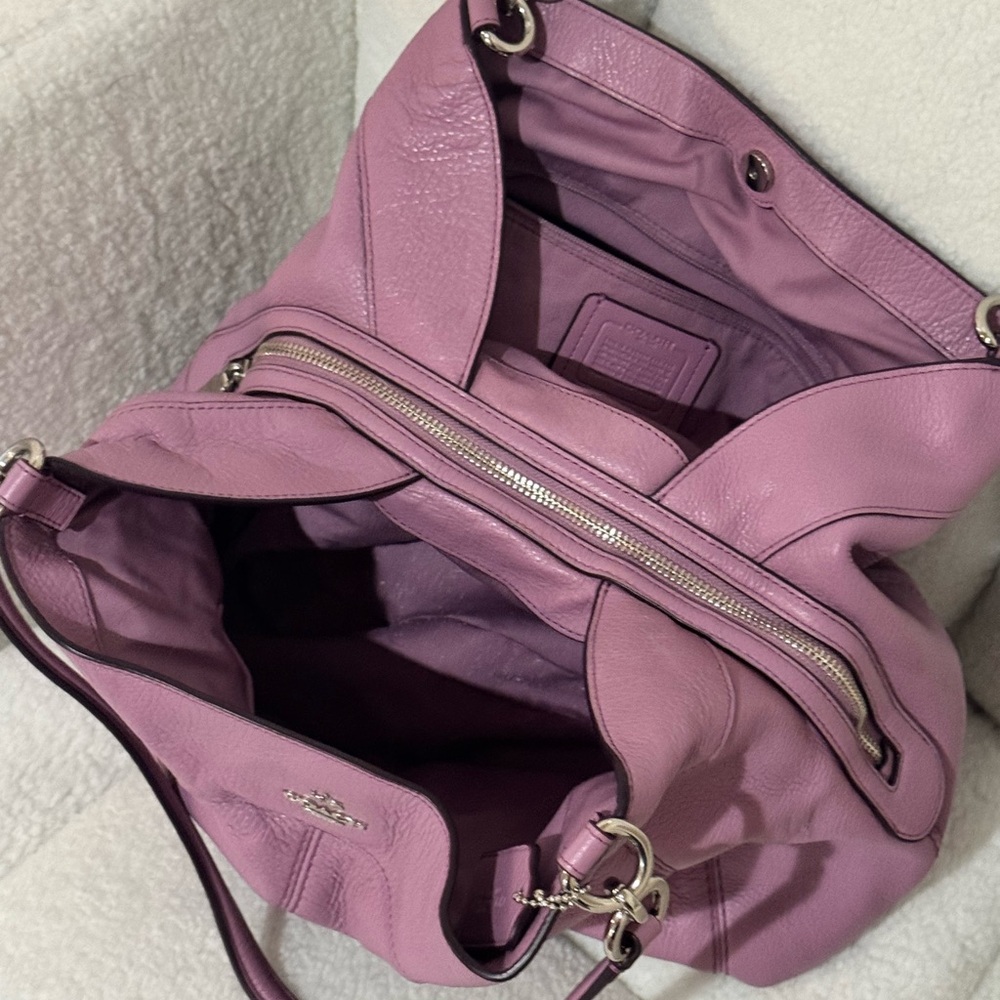 Coach Lilac Leather Lexy Shoulder Bag - Picture 13 of 13